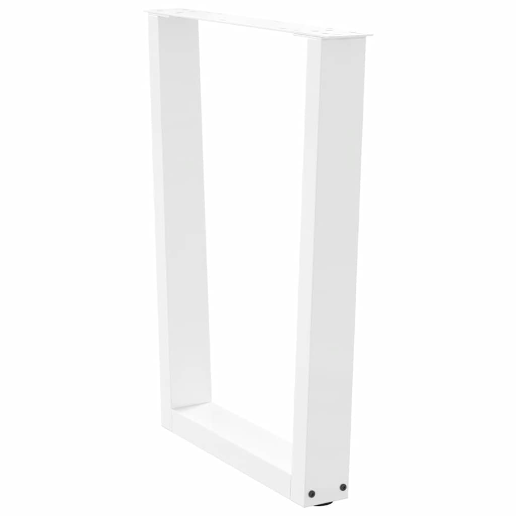 Valgomojo stalo kojelės, 3 vnt., baltos, 70x(72 - 73,3) cm, plienas, V formos - Namų Idėja