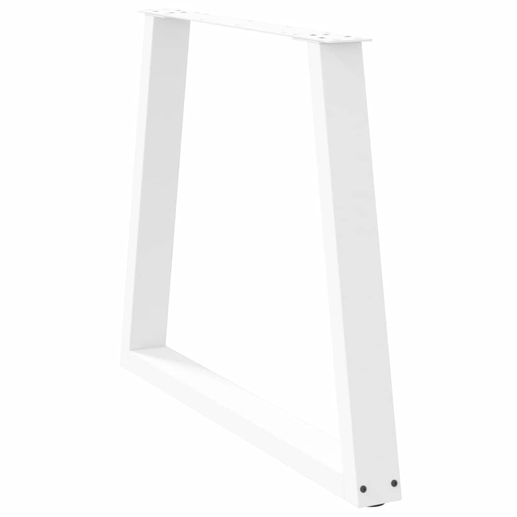 Valgomojo stalo kojelės, 3 vnt., baltos, 70x(72 - 73,3) cm, plienas, V formos - Namų Idėja
