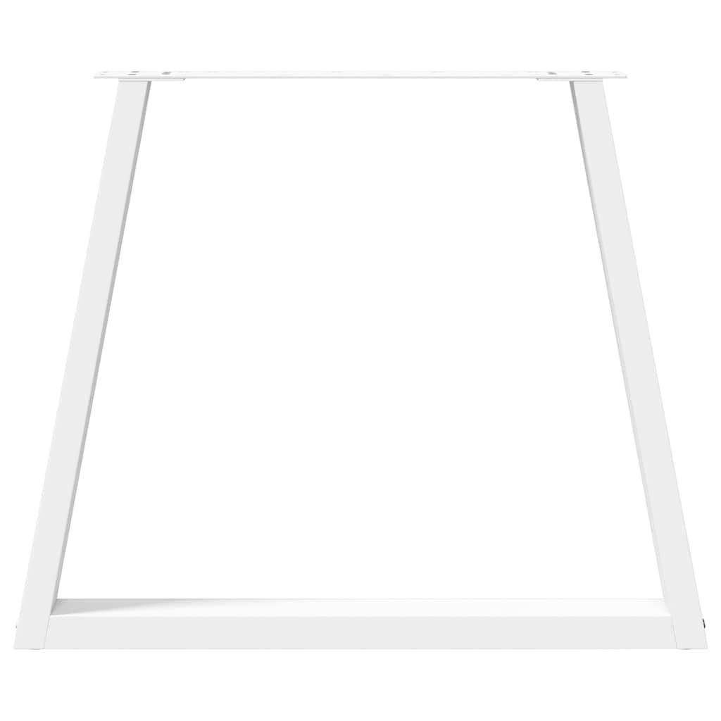 Valgomojo stalo kojelės, 3 vnt., baltos, 70x(72 - 73,3) cm, plienas, V formos - Namų Idėja
