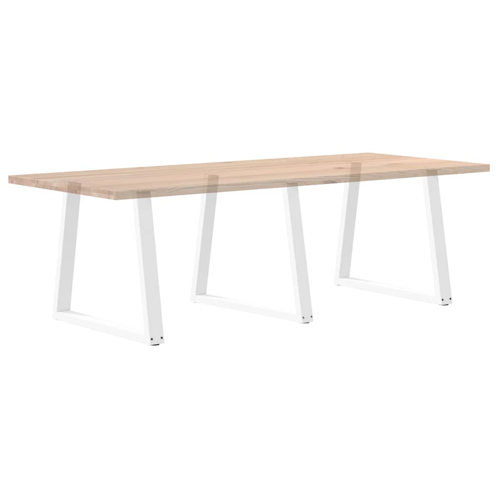 Valgomojo stalo kojelės, 3 vnt., baltos, 70x(72 - 73,3) cm, plienas, V formos - Namų Idėja