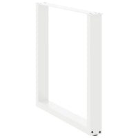 Valgomojo stalo kojelės, 3 vnt., baltos, 80x(72 - 73) cm, plienas, U formos - Namų Idėja