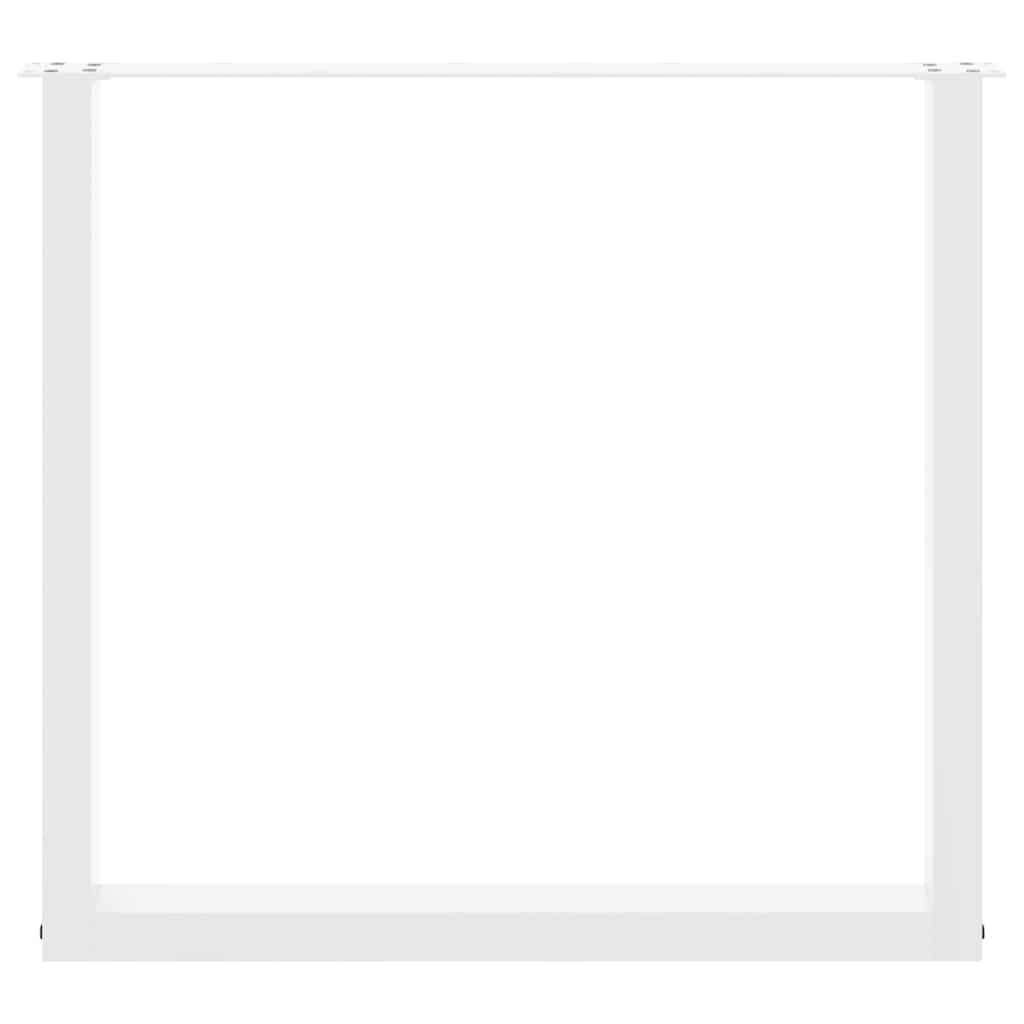 Valgomojo stalo kojelės, 3 vnt., baltos, 80x(72 - 73) cm, plienas, U formos - Namų Idėja