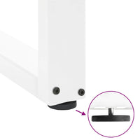 Valgomojo stalo kojelės, 3 vnt., baltos, 80x(72 - 73) cm, plienas, U formos - Namų Idėja
