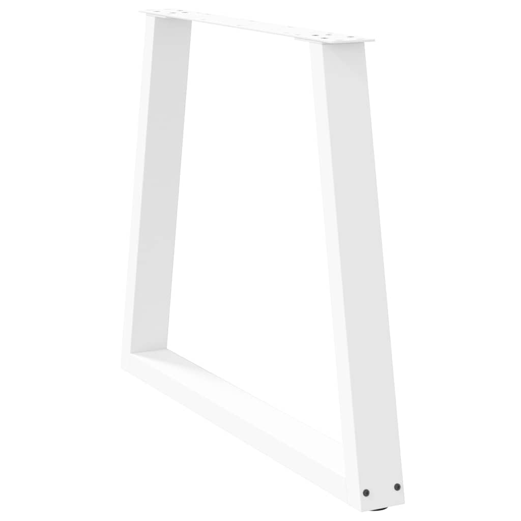 Valgomojo stalo kojelės, 3 vnt., baltos, 80x(72 - 73,3) cm, plienas, V formos - Namų Idėja