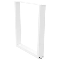 Valgomojo stalo kojelės, 3 vnt., baltos, 80x(72 - 73,3) cm, plienas, V formos - Namų Idėja