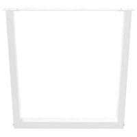 Valgomojo stalo kojelės, 3 vnt., baltos, 80x(72 - 73,3) cm, plienas, V formos - Namų Idėja