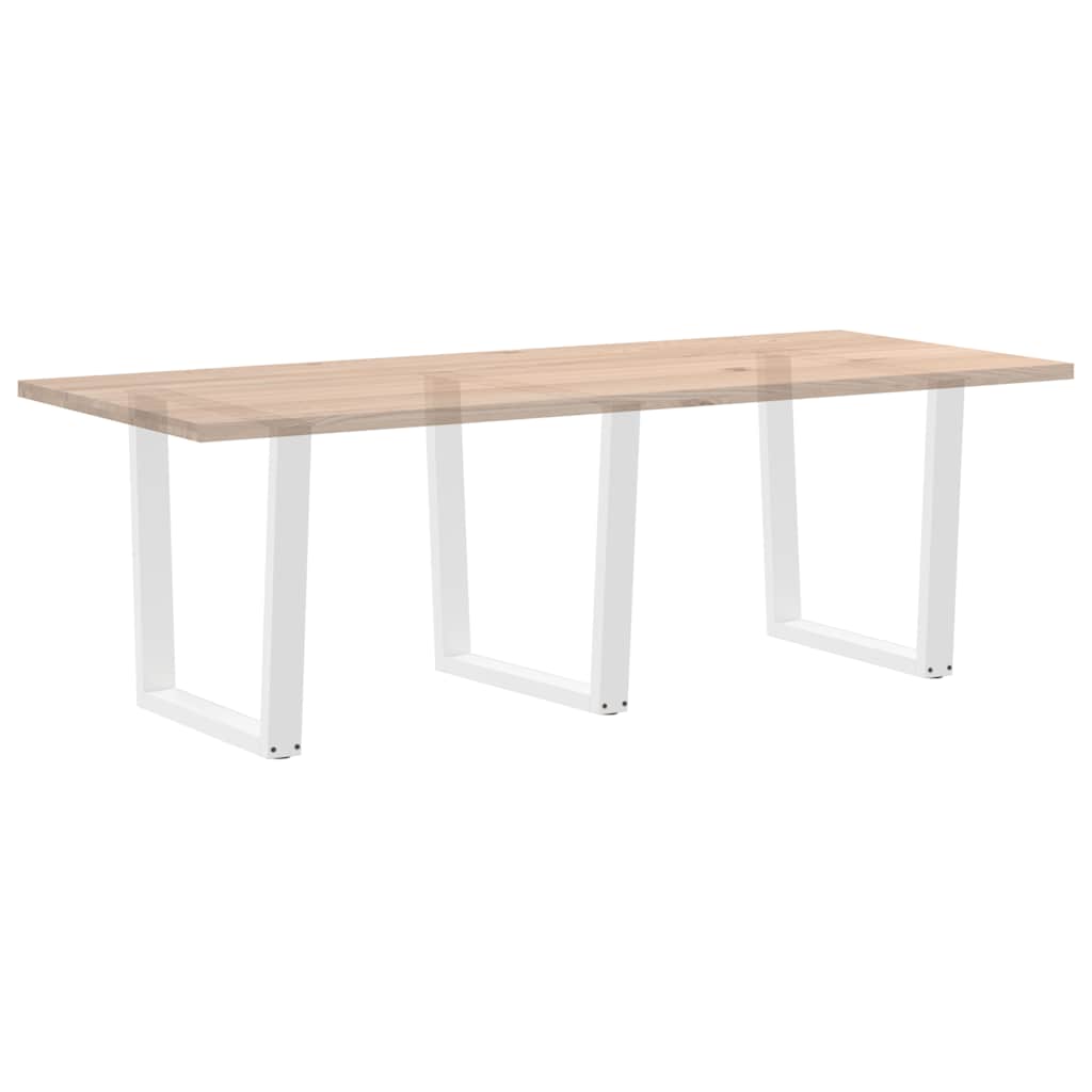 Valgomojo stalo kojelės, 3 vnt., baltos, 90x(72 - 73,3) cm, plienas, V formos - Namų Idėja