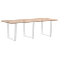 Valgomojo stalo kojelės, 3 vnt., baltos, 90x(72 - 73,3) cm, plienas, V formos - Namų Idėja