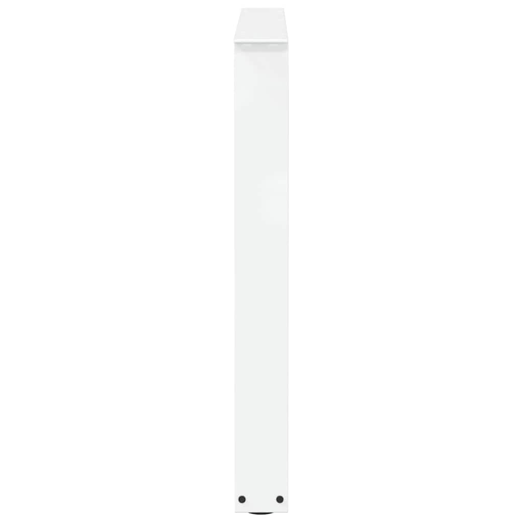 Valgomojo stalo kojelės, 3 vnt., baltos, 90x(72 - 73,3) cm, plienas, V formos - Namų Idėja