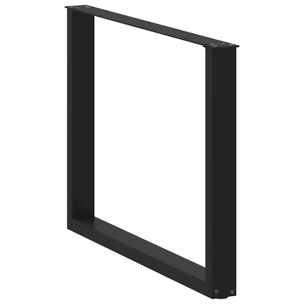 Valgomojo stalo kojelės, 3 vnt., juodos, 100x(72 - 73) cm, plienas, U formos - Namų Idėja