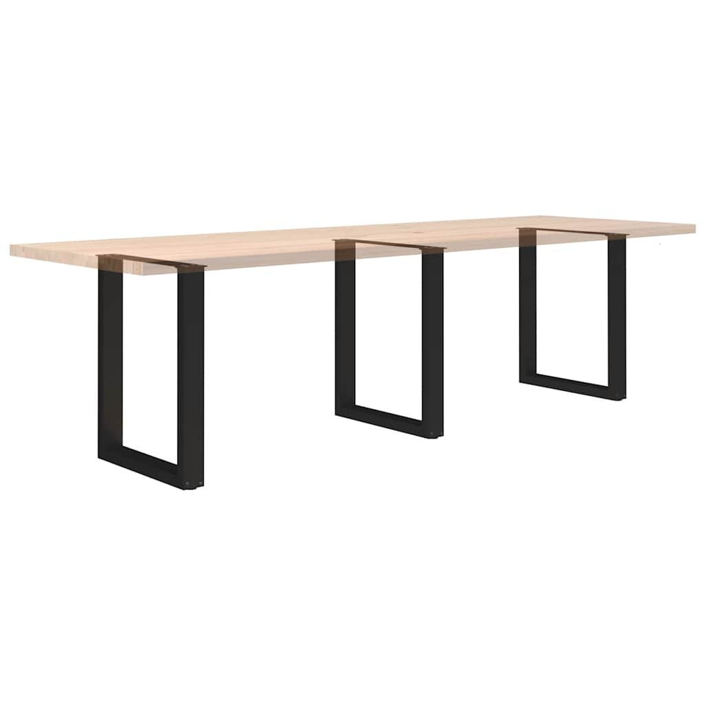Valgomojo stalo kojelės, 3 vnt., juodos, 70x(72 - 73) cm, plienas, U formos - Namų Idėja