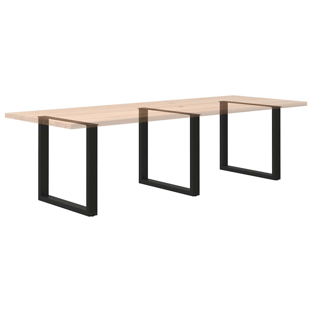 Valgomojo stalo kojelės, 3 vnt., juodos, 80x(72 - 73) cm, plienas, U formos - Namų Idėja