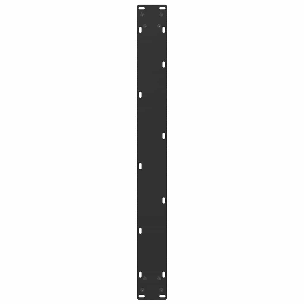 Valgomojo stalo kojelės, 3 vnt., juodos, 90x(72 - 73) cm, plienas, U formos - Namų Idėja