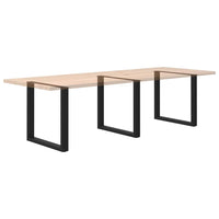 Valgomojo stalo kojelės, 3 vnt., juodos, 90x(72 - 73) cm, plienas, U formos - Namų Idėja