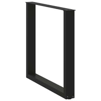 Valgomojo stalo kojelės, 3 vnt., juodos, 90x(72 - 73) cm, plienas, U formos - Namų Idėja