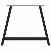 Valgomojo stalo kojelės, A formos, 2 vnt., juodos, 100x(72 - 73) cm, plienas - Namų Idėja