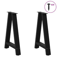 Valgomojo stalo kojelės, A formos, 2 vnt., juodos, 60x(72 - 73) cm, plienas - Namų Idėja