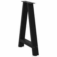 Valgomojo stalo kojelės, A formos, 2 vnt., juodos, 60x(72 - 73) cm, plienas - Namų Idėja