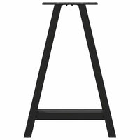 Valgomojo stalo kojelės, A formos, 2 vnt., juodos, 60x(72 - 73) cm, plienas - Namų Idėja