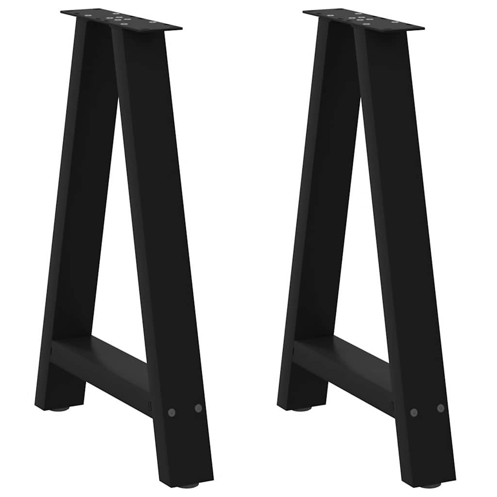 Valgomojo stalo kojelės, A formos, 2 vnt., juodos, 60x(72 - 73) cm, plienas - Namų Idėja