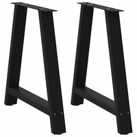 Valgomojo stalo kojelės, A formos, 2 vnt., juodos, 70x(72 - 73) cm, plienas - Namų Idėja
