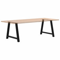 Valgomojo stalo kojelės, A formos, 2 vnt., juodos, 90x(72 - 73) cm, plienas - Namų Idėja