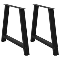 Valgomojo stalo kojelės, A formos, 2 vnt., juodos, 90x(72 - 73) cm, plienas - Namų Idėja