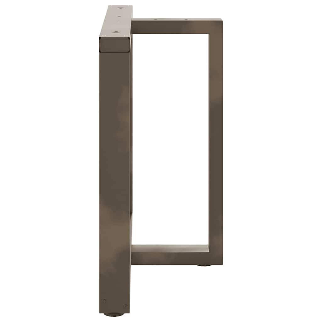 Valgomojo stalo kojelės, T formos, 2 vnt., juodos, 100x35x(72 - 73) cm, plienas - Namų Idėja
