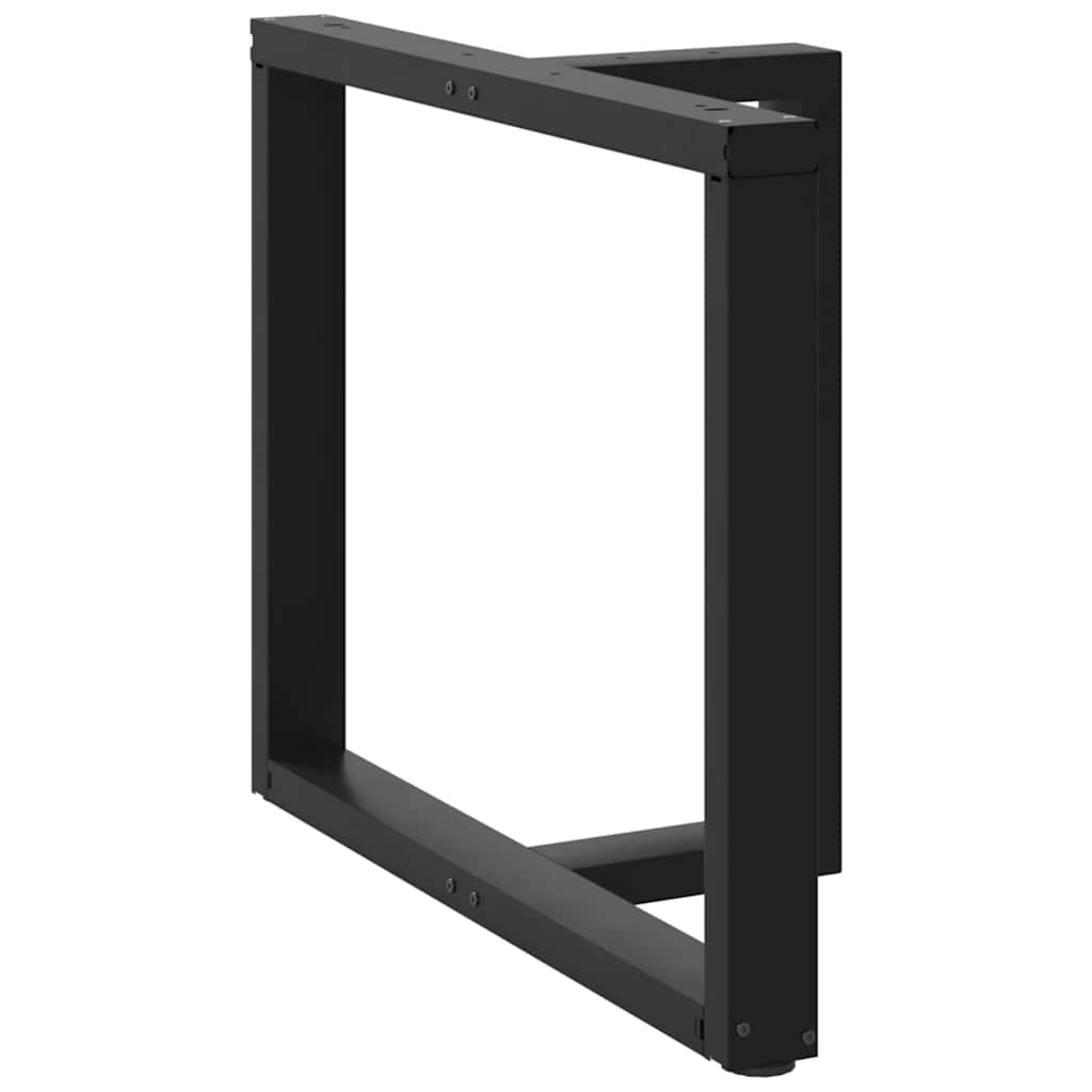 Valgomojo stalo kojelės, T formos, 2 vnt., juodos, 100x35x(72 - 73) cm, plienas - Namų Idėja