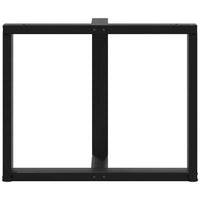 Valgomojo stalo kojelės, T formos, 2 vnt., juodos, 100x35x(72 - 73) cm, plienas - Namų Idėja