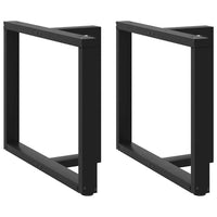 Valgomojo stalo kojelės, T formos, 2 vnt., juodos, 100x35x(72 - 73) cm, plienas - Namų Idėja