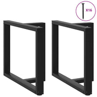 Valgomojo stalo kojelės, T formos, 2 vnt., juodos, 100x35x(72 - 73) cm, plienas - Namų Idėja