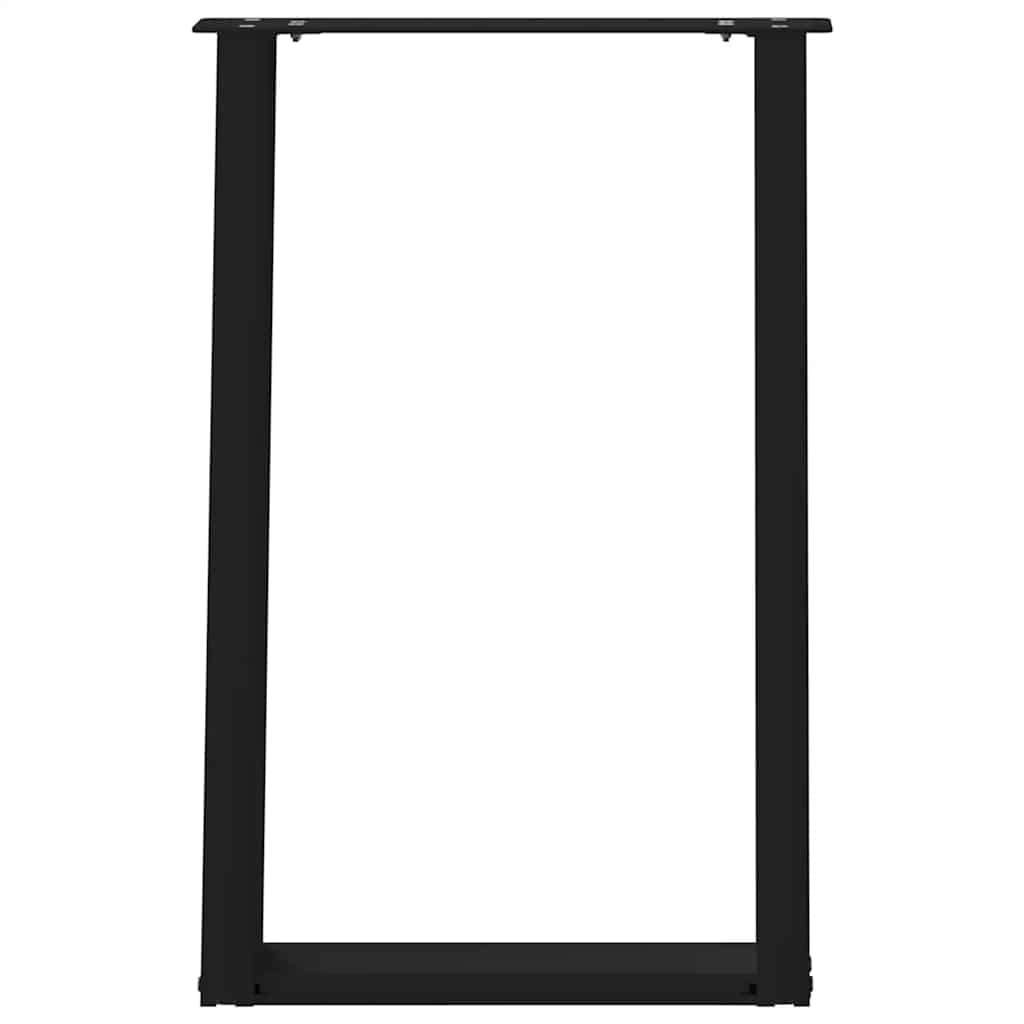 Valgomojo stalo kojelės, U formos, 2 vnt., juodos, 50x(72 - 73) cm, plienas - Namų Idėja