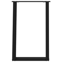Valgomojo stalo kojelės, U formos, 2 vnt., juodos, 50x(72 - 73) cm, plienas - Namų Idėja