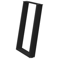 Valgomojo stalo kojelės, U formos, 2 vnt., juodos, 50x(72 - 73) cm, plienas - Namų Idėja
