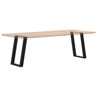 Valgomojo stalo kojelės, U formos, 2 vnt., juodos, 50x(72 - 73) cm, plienas - Namų Idėja