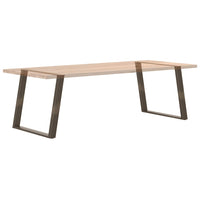 Valgomojo stalo kojelės, U formos, 2 vnt., natūralus plienas, 100 x (72 - 73) cm, plienas - Namų Idėja
