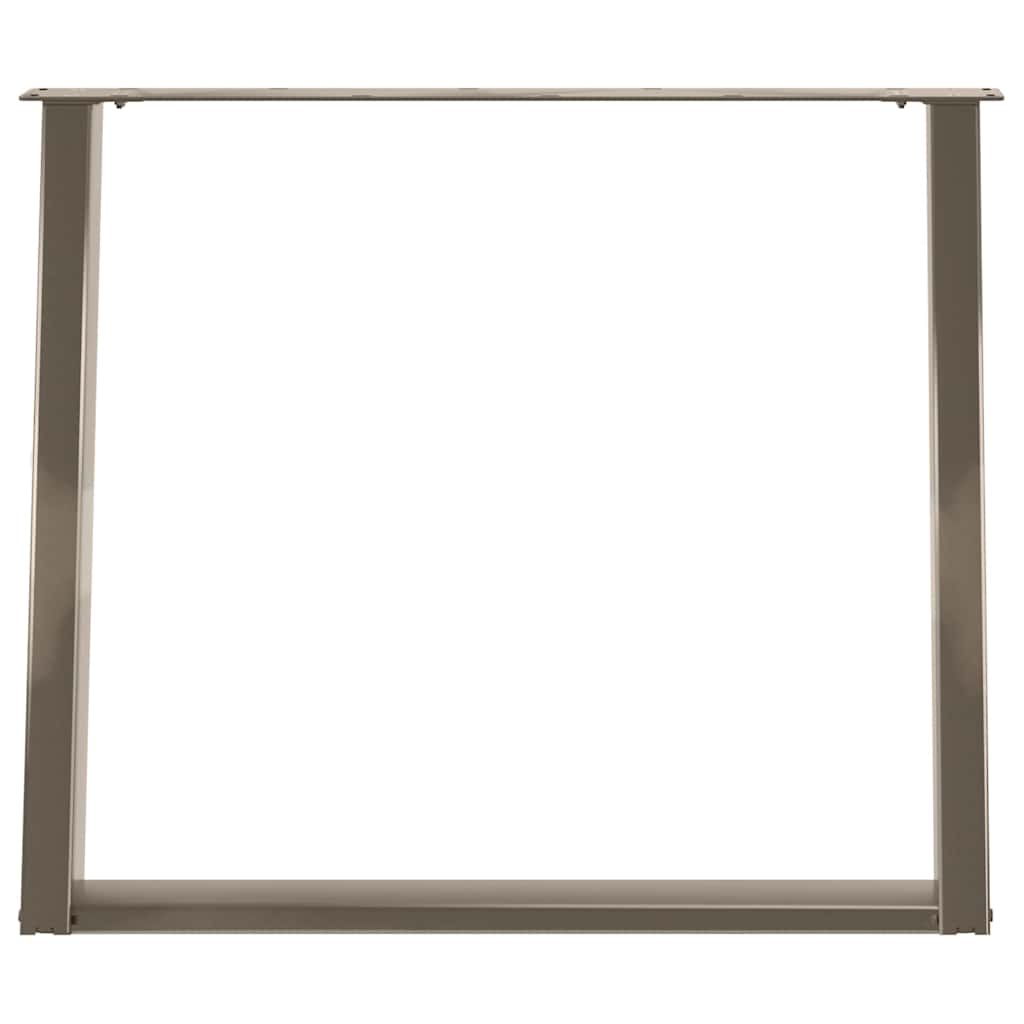 Valgomojo stalo kojelės, U formos, 2 vnt., natūralus plienas, 100 x (72 - 73) cm, plienas - Namų Idėja