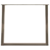 Valgomojo stalo kojelės, U formos, 2 vnt., natūralus plienas, 100 x (72 - 73) cm, plienas - Namų Idėja