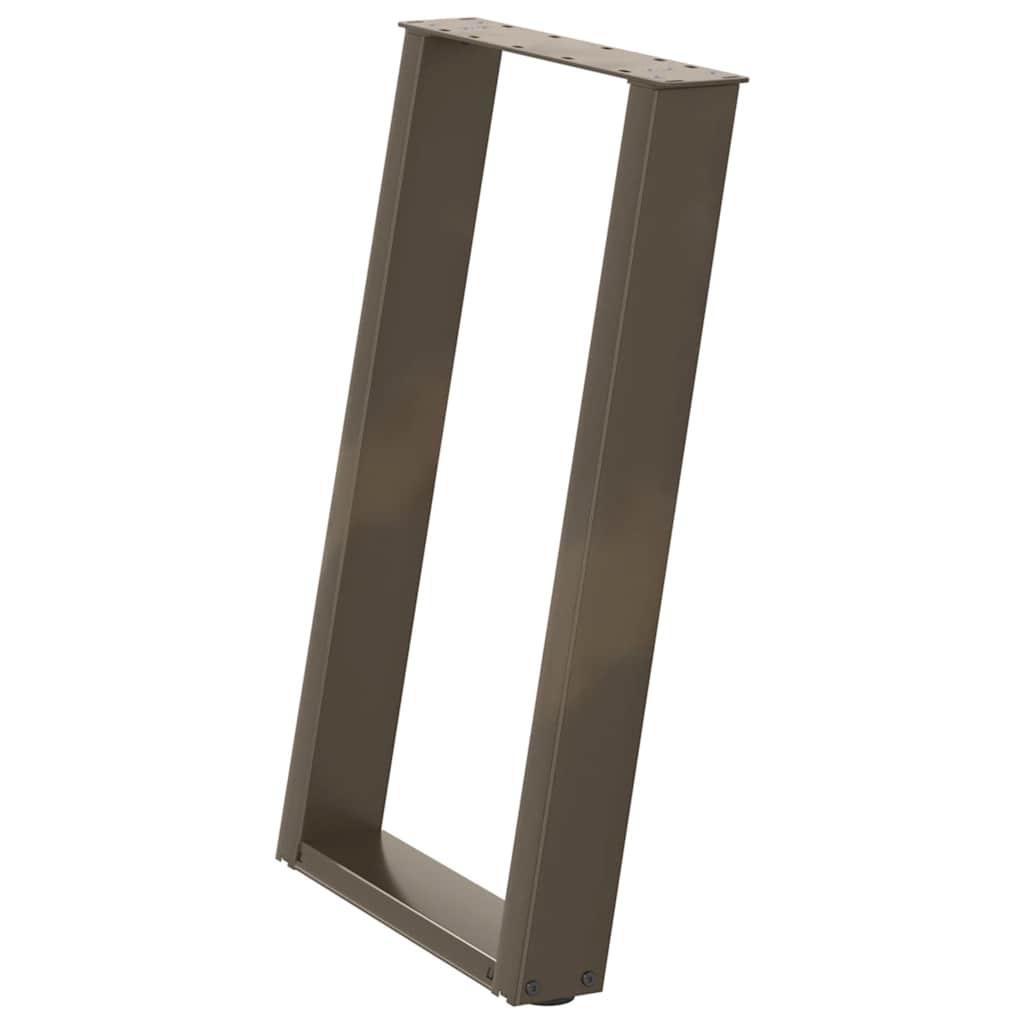 Valgomojo stalo kojelės, U formos, 2 vnt., natūralus plienas, 60x(72 - 73) cm, plienas - Namų Idėja