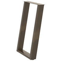 Valgomojo stalo kojelės, U formos, 2 vnt., natūralus plienas, 60x(72 - 73) cm, plienas - Namų Idėja