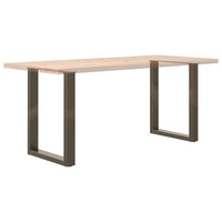 Valgomojo stalo kojelės, U formos, 2 vnt., natūralus plienas, 60x(72 - 73) cm, plienas - Namų Idėja