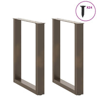 Valgomojo stalo kojelės, U formos, 2 vnt., natūralus plienas, 60x(72 - 73) cm, plienas - Namų Idėja