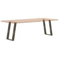 Valgomojo stalo kojelės, U formos, 2 vnt., natūralus plienas, 60x(72 - 73) cm, plienas - Namų Idėja