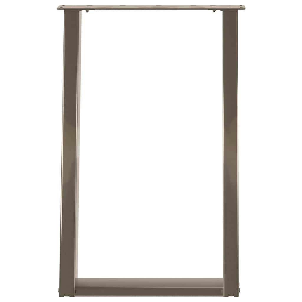 Valgomojo stalo kojelės, U formos, 2 vnt., natūralus plienas, 60x(72 - 73) cm, plienas - Namų Idėja