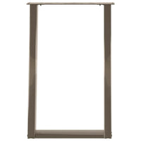 Valgomojo stalo kojelės, U formos, 2 vnt., natūralus plienas, 60x(72 - 73) cm, plienas - Namų Idėja