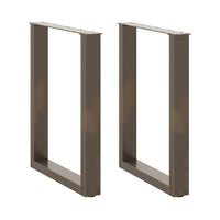 Valgomojo stalo kojelės, U formos, 2 vnt., natūralus plienas, 60x(72 - 73) cm, plienas - Namų Idėja
