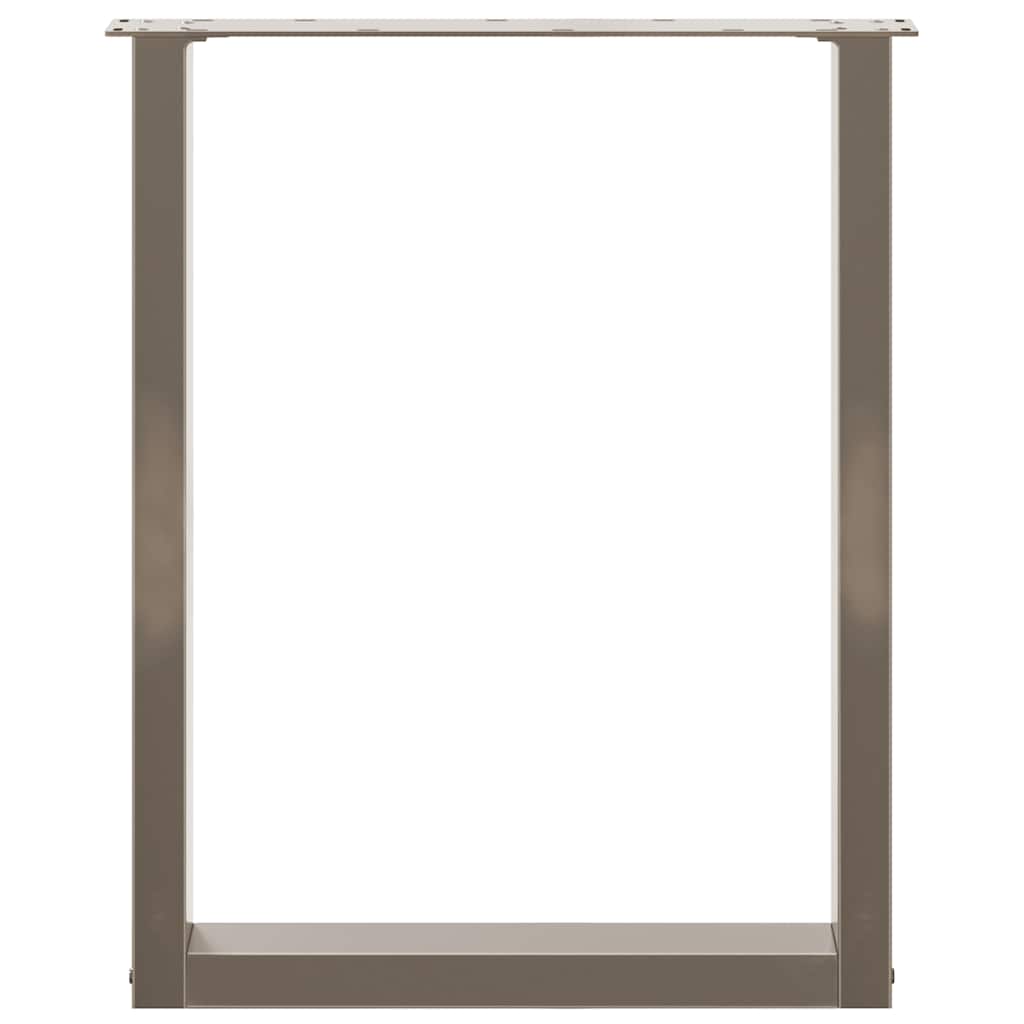 Valgomojo stalo kojelės, U formos, 2 vnt., natūralus plienas, 60x(72 - 73) cm, plienas - Namų Idėja