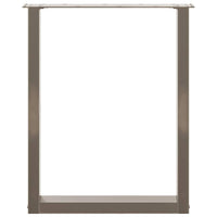 Valgomojo stalo kojelės, U formos, 2 vnt., natūralus plienas, 60x(72 - 73) cm, plienas - Namų Idėja