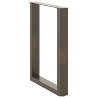 Valgomojo stalo kojelės, U formos, 2 vnt., natūralus plienas, 70x(72 - 73) cm, plienas - Namų Idėja